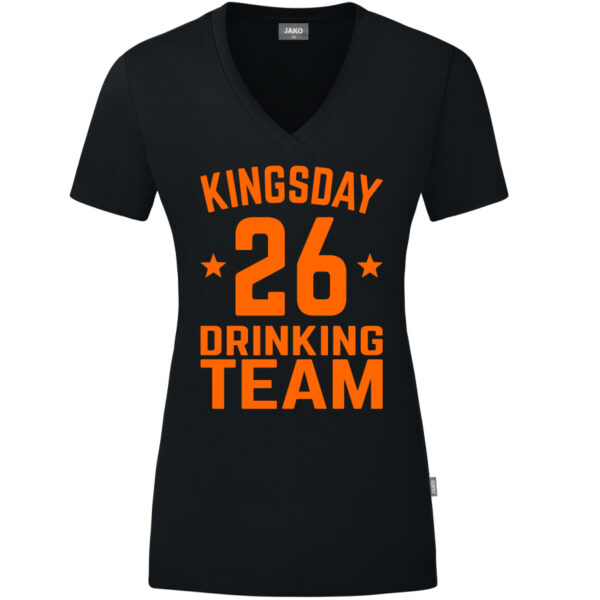 Kingsday Drinking Team Shirt Zwart Dames