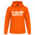 Oranje hoodie met “Ik Willem Biertje” opdruk – Koningsdag supporter hoodie
