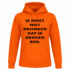 Oranje Koningsdag hoodie met tekst “Dronken / Denken”
