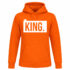 Oranje wit Koningsdag hoodie met tekst “King”