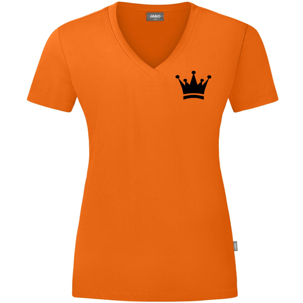 KROONTJE ORANJE T-SHIRT DAMES