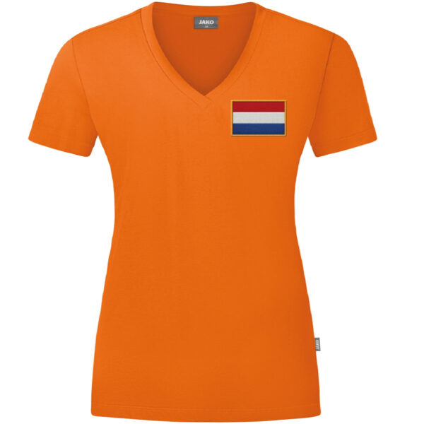 NL Vlag Oranje T-Shirt Dames Koningsdag