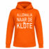 Oranje Koningsdag hoodie met tekst “Allemalia”