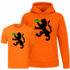 Oranje Koningsdag hoodie met drinking leeuw print Oranje Koningsdag t-shirt met drinking leeuw