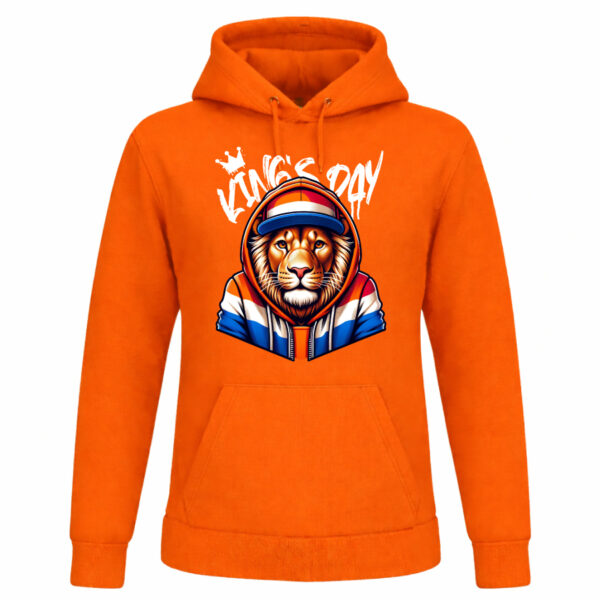 Oranje Koningsdag hoodie met Holland leeuw print