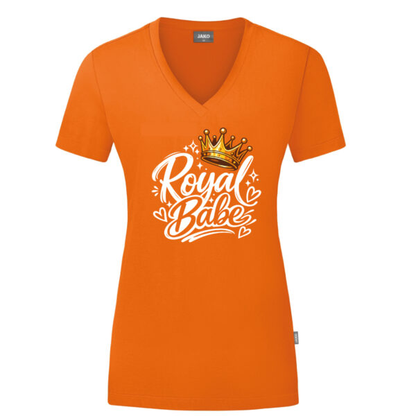 Royal Babe oranje t-shirt Koningsdag