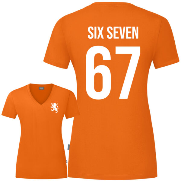 SIX SEVEN ORANJE T-SHIRT DAMES