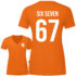 SIX SEVEN ORANJE T-SHIRT DAMES