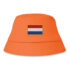 Oranje vissershoedje met Nederlandse vlag voor Koningsdag
