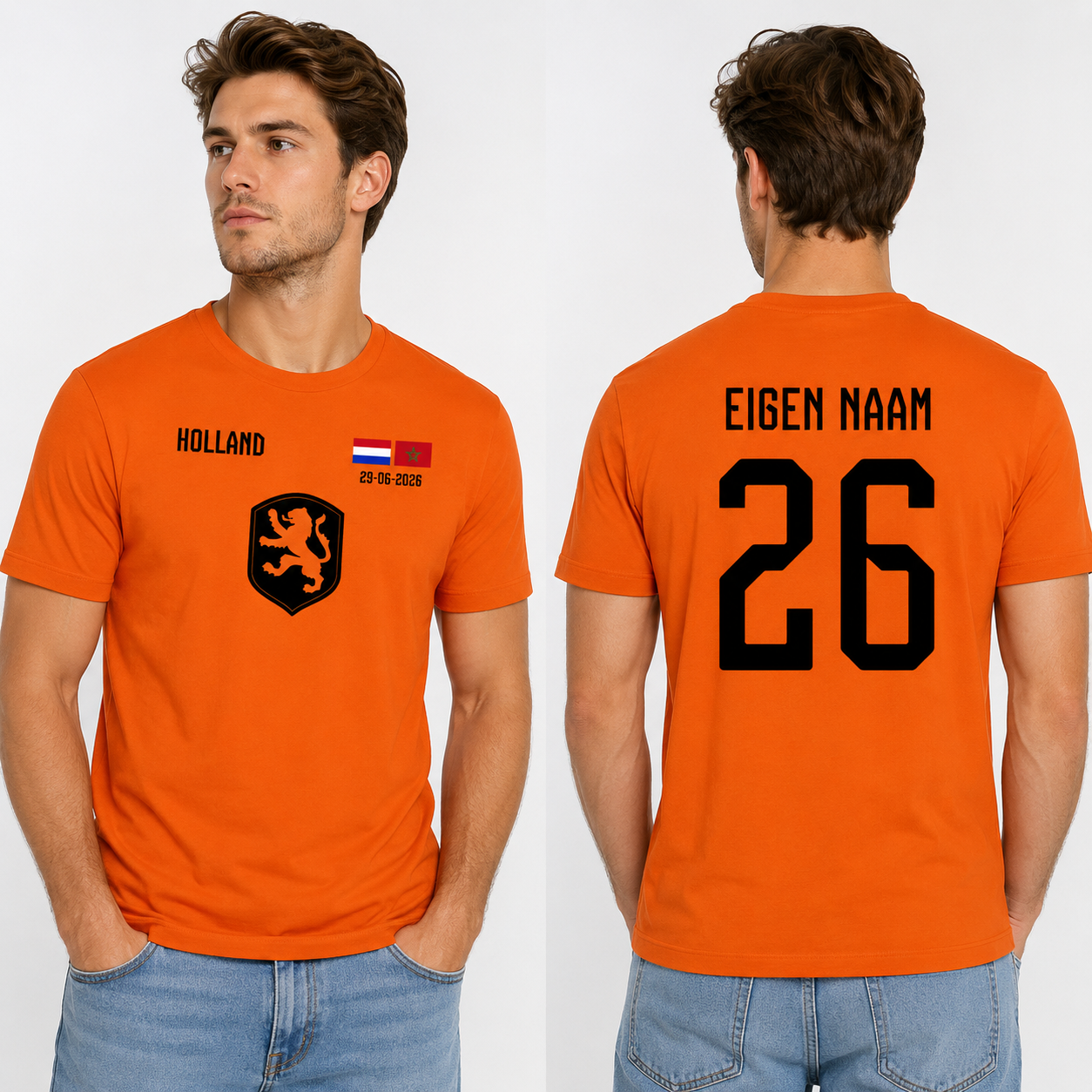 ChatGPT Image 25 jun 2026 17_26_37 - KONINGSDAG-SHOP Nederland vs Marokko Match Edition T-shirt