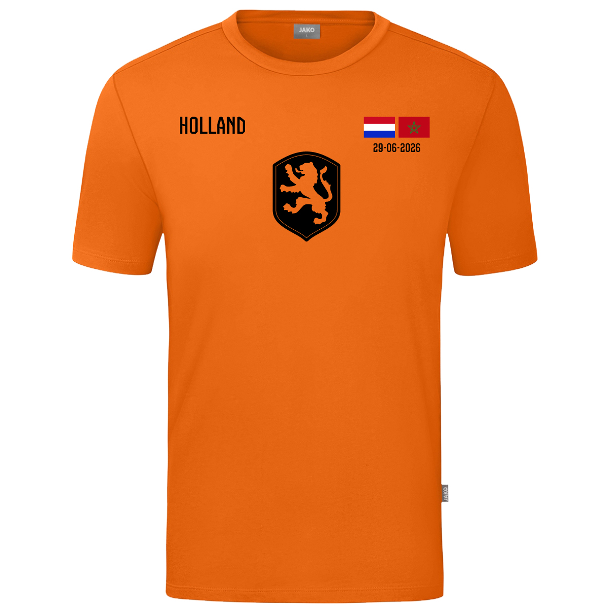 Nederland-Marocco-Heren-Voorkant - KONINGSDAG-SHOP Nederland vs Marokko Match Edition T-shirt